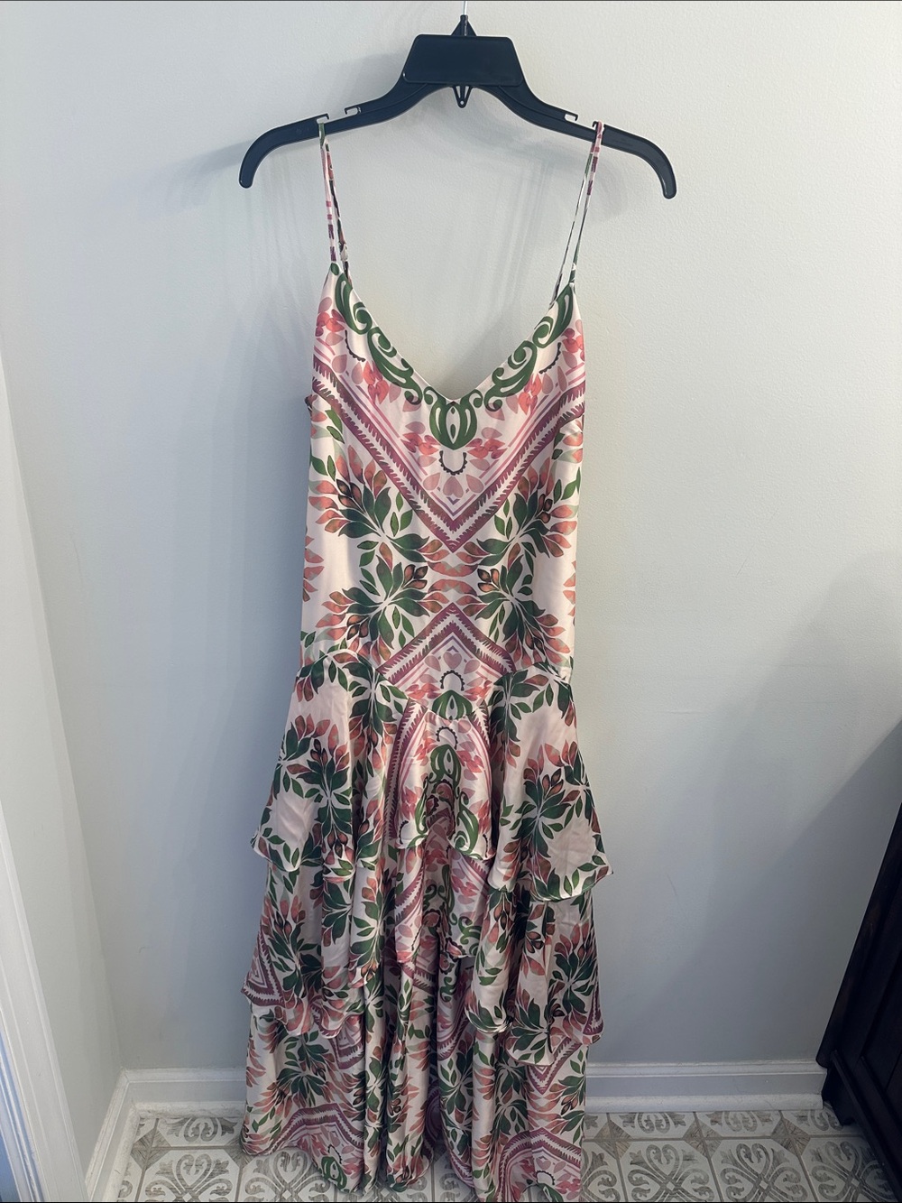 Parker Print Tiered Sleeveless Maxi Dress NWT SZ 12